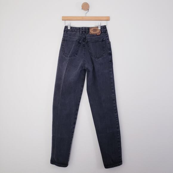 Pepe London Vintage High Rise Black Rigid Denim Straight Leg 90s Jean 5/6 - Picture 4 of 16